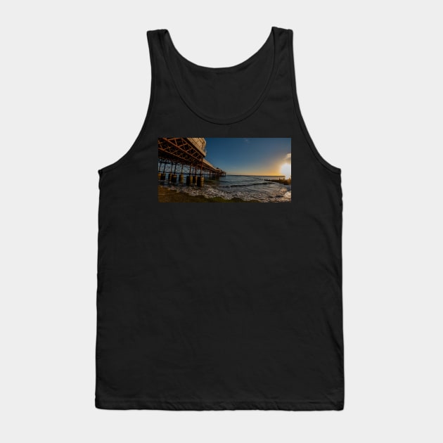 Fisheye view of Cromer beach at sunrise captured beside the Victorian pier Tank Top by yackers1